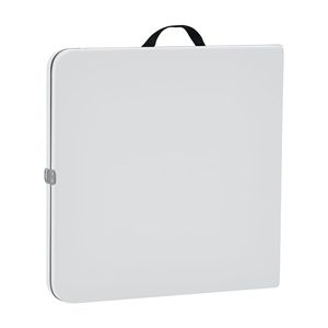 Mesa Plegable Blanca Ajustable de 4 Pies, Plegable por la Mitad, para Uso en Exteriores, Patio, Gimnasio, Hotel y Supermercado - Product Image 4