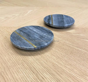 Sous-verre noir-Sous-verres en pierre en vrac avec finition lisse pour l'intérieur de la cuisine par Unique Craft India - Product Image 1