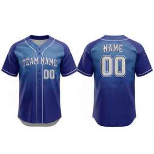 Maillot de baseball personnalisé de haute qualité, respirant, séchage rapide, 100 % polyester, imprimé par sublimation, col en V, manches courtes - Product Image 5