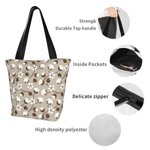 Low Price Fabric Custom Logo And Color Material Cotton Shoulder Shopping Handle Comfortable Tote <b>Bag</b> Hand Wear - Product Image 5