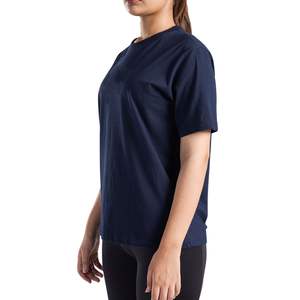 Camiseta Oversize Azul Marino para Mujer, Corte Holgado, Manga Corta, Cuello Redondo, Informal, para Gimnasio, Fitness, Yoga, Running, Ropa Deportiva Cómoda - Product Image 5