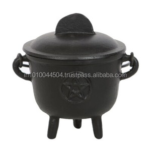 Poignée de couvercle de chaudron en fonte avec pentagramme pour kit de taches d'encens Porte-sauge et parfum aromatique de bois de santal - Product Image 6
