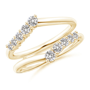Anillo de Compromiso y Boda Clásico de Lujo para Mujer, con Diamante Cultivado en Laboratorio, Corte Brillante, Oro Amarillo de 10K, 14K, 18K, Plata 925, 935 - Product Image 1