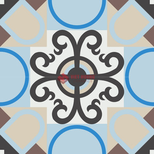 กระเบื้องซีเมนต์ขนาด 200x200 มม. ให้ลุคหรูหรา โดดเด่นด้วยลวดลายประณีตที่ทำด้วยมือ - Product Image 2