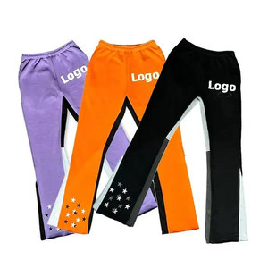 Streetwear Men's Skinny Fleece <b>Joggers</b> Flared Sweatpants Winter Custom Logo Skeleton 3D Puff Print <b>Stacked</b> Breathable - Product Image 6