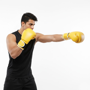 Guantes de boxeo con gel integrado, guantes de entrenamiento de alta resistencia con absorción de impactos, correa de gancho y bucle, equipo de fitness - Product Image 3