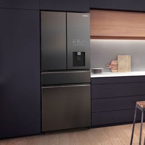 Premium Frosted Titanium Glass Design 4-door <b>Refrigerator</b> Rapid Freezing Hygienic Food Storage Net 540L - Product Image 3