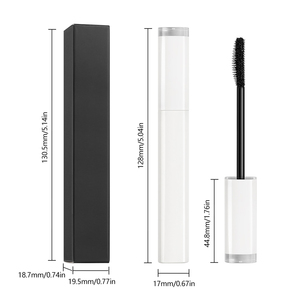 Máscara de Pestañas Resistente al Agua y al Aceite, de Larga Duración, Anti-Manchas, Rizador de Pestañas, Voluminizador, Maquillaje de Pestañas de Marca Privada, Tubo Negro y Blanco - Product Image 6