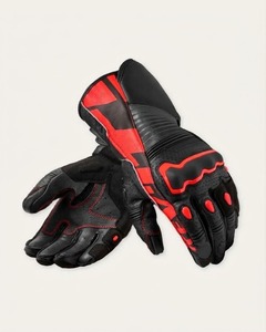 Guantes de Motociclismo de Cuero Rojo y Negro, Guantes de Ciclismo de Dedo Completo, Perforados, con Agarre Protector, para Uso en Exteriores - Product Image 5