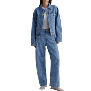 Chaqueta Trucker Clásica de Mezclilla para Mujer, Spandex/Algodón 180g, Lavada, Estilo Otoño Invierno Verano, Suministro al por Mayor OEM/ODM - Product Image 6