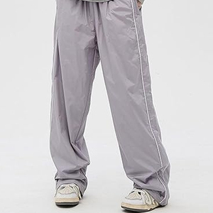Pantalones Deportivos de Poliéster para Hombre, Estilo Streetwear, con Paneles y Parches, Tejido Resistente, Diseño Desgastado, con Logotipo Personalizado 2026 - Product Image 2