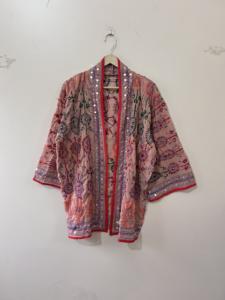 Kimono court coloré assorti style Phulkari, veste longue, tenue décontractée, cache-maillot, boléro d'été - Product Image 5