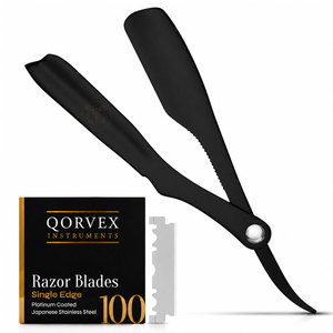 Razors for Men - Professional <b>Barber</b> Straight Edge Razor Kit with 100 <b>Blades</b> - Product Image 1