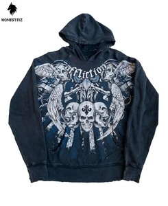 เสื้อฮู้ดดี้ผู้ชายแบบสวมหัว ดีไซน์เฉพาะตัว ความยาวปกติ ผ้าเทอร์รี่ฟลีซคุณภาพสูง สีพื้น สไตล์ลำลอง ไซส์พลัส ผ้าฝ้าย 100% - Product Image 4