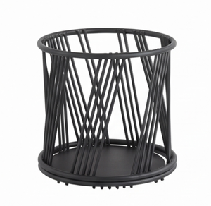 Panier de rangement moderne en fil métallique noir de forme circulaire pour plantes et organisation – un élément d'ameublement élégant - Product Image 1