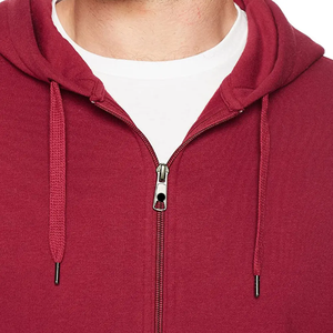 Sudadera con capucha y cremallera personalizada para hombre, sudadera con capucha y puños de punto acanalado, venta al por mayor OEM para marcas de ropa urbana estadounidenses - Product Image 6