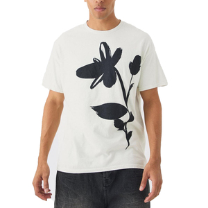 T-shirt décontracté pour homme, 100% coton, col rond, couleur unie, grande taille, imprimé graphique, respirant, anti-plis, avec logo personnalisé - Product Image 1