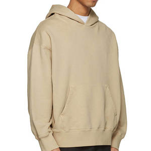 Sudadera con Capucha Extra Grande para Hombre, Color Beige Arena, Sudadera con Capucha de Manga Larga Premium, Estilo Casual y Relajado, Ropa Urbana - Product Image 5