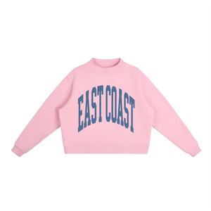 Sudaderas de cuello alto de 400GSM de peso pesado para jóvenes, estilo universitario para el día del partido, con patchwork de chenilla de la costa este, ropa académica - Product Image 2