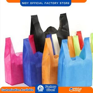 NIDY Plain W Cut Non Woven Grocery Bag Eco Friendly Reusable Shopping Carry Bag for Retail Supermarket and Daily Use. - Product Image 5