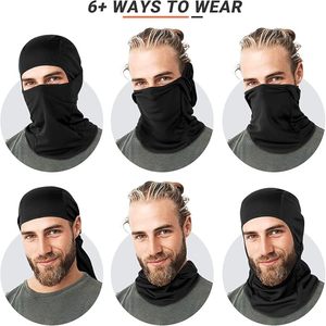 Masque Balaclava Unisexe Noir Intégral Respirant Imperméable Extérieur Spandex Polyester Couleur Unie Décontracté Couvre-tête Adulte - Product Image 5