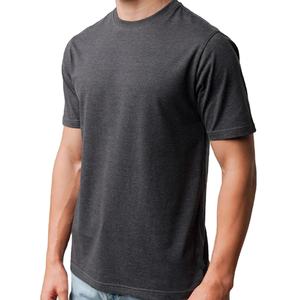 T-shirts pour hommes en polyester/coton de haute qualité, logo personnalisé, respirants, décontractés, col rond, service OEM, t-shirts pour hommes personnalisés - Product Image 1
