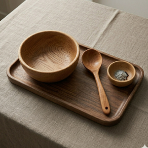 Bol en bois fait main au design minimaliste, artisanat en bois non traité pour servir les aliments et offrir en cadeau - Product Image 3