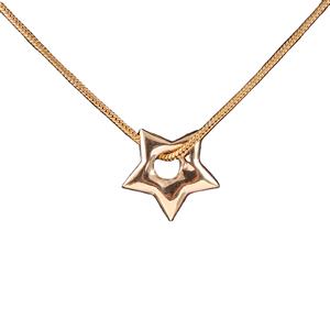 Pendentif étoile gonflée en argent sterling 925 Collier femme plaqué or rhodié sans nickel Pendentifs fins uniques Charmes Produit en vrac - Product Image 1