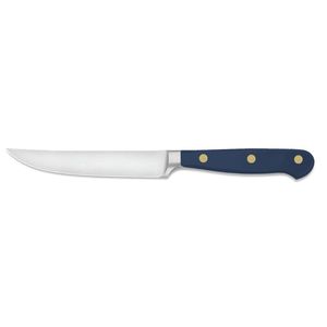 Couteaux à steak classiques avec lame en acier inoxydable tranchante non dentelée et manche noir confortable pour une découpe précise de la viande - Product Image 4
