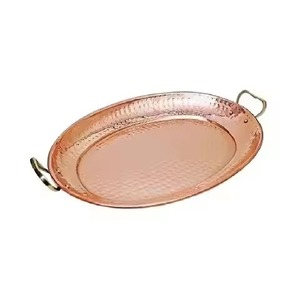 Plateau de service en acier inoxydable poli miroir, à bord surélevé et biseauté, de forme ronde et profonde, choix de premier rang pour le service de boissons au bar - Product Image 3