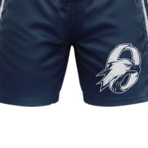 Shorts de sport athlétiques pour hommes, noirs, imprimés par sublimation, en polyester, avec cordon de serrage et bande latérale, pour le hockey sur glace, performance optimale - Product Image 5