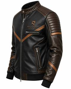 Veste en cuir véritable pour homme, chaude pour l'hiver, écologique, séchage rapide, confortable, respirante, qualité supérieure, sur mesure - Product Image 3