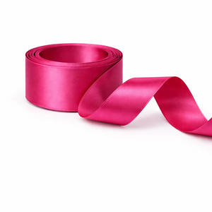 Cinta de Raso de Doble Cara Color Granate de 38 mm, 100% Poliéster, Resistente a la Encogimiento, para Manualidades y Regalos - Product Image 1