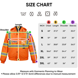Waterproof Reflective <b>Work</b> Jacket High Vis Padded Winter Parka Thermal Security Gear Outdoor <b>Construction</b> Safety Coat Mens - Product Image 6