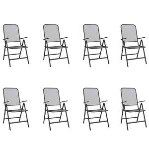 Conjunto de Comedor de Jardín de Malla Metálica Expandida Color Antracita con Recubrimiento E, Muebles de Exterior Duraderos - Product Image 3