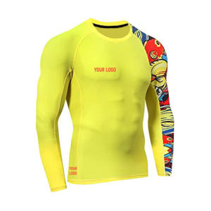 เสื้อรัดกล้ามเนื้อพิมพ์ลายทั้งตัวสำหรับ MMA BJJ แห้งเร็ว ทรงเข้ารูป ผลิตจากโพลีเอสเตอร์ แขนสั้น เหมาะสำหรับออกกำลังกายสำหรับผู้ชาย - Product Image 5