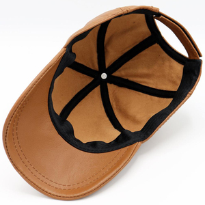 Casquette élégante en cuir souple personnalisable unisexe avec sangle réglable, finition premium, mode outdoor, respirante, légère pour l'été - Product Image 6