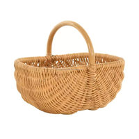 Panier de pique-nique rond multifonctionnel moderne prêt à offrir, fait à la main en rotin naturel, pour le stockage des aliments en extérieur, écologique, Vietnam