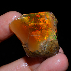 โอปอลเอธิโอเปียเกรด AAA แท้ 100% แบบหยาบ 4 ชิ้น คุณภาพระดับ Welo Fire Oily  ได้รับการรับรองจากผู้ตรวจสอบบุคคลที่สาม สำหรับทำเครื่องประดับ - Product Image 4