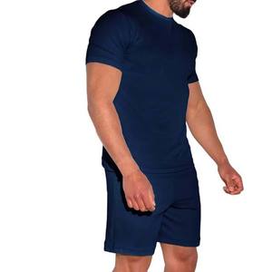 Conjunto de Camisa y Pantalones Cortos Casuales de Punto Transpirable de Poliéster/Algodón para Hombre, OEM/ODM, con Logotipo Personalizado, Secado Rápido para Verano - Product Image 3