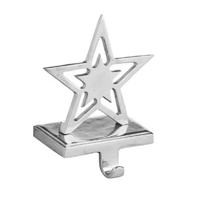 Metal Reindeer <b>Christmas</b> <b>Stocking</b> <b>Holder</b> with Gold Accents for Shelf Table Display - Product Image 3
