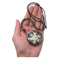Belle figurine en orgone de tourmaline noire Metatron, 1,75 pouce, fabriquée à la main, style Feng Shui, qualité supérieure, Khambhat, Inde