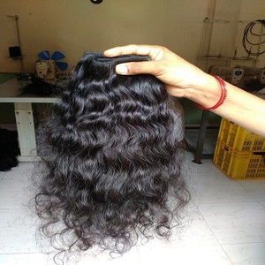 Extensions de cheveux humains vierges Remy brésiliens et indiens Seven Hills, couleur naturelle, ondulés, double trame épaisse, qualité supérieure, 4 mèches - Product Image 1