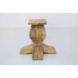 โต๊ะรับประทานอาหารสไตล์ยุโรปโบราณคลาสสิกหรูหราแบบดั้งเดิมทำจากไม้มะม่วงแข็งพร้อมฐานโค้งทรงกลมสำหรับโรงแรม - Product Image 3