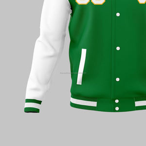 Chaqueta de invierno gruesa de peso pesado con logotipo bordado personalizado de alta calidad, lona de lana de algodón para hombres y mujeres, estilo universitario - Product Image 3