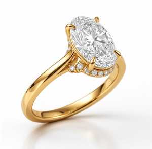 Fabricante de Joyería Personalizada, Anillo de Compromiso de Moissanita con Corte Ovalado para Mujer, Anillo de Diamante Cultivado en Laboratorio de Lujo para Mujer - Product Image 5