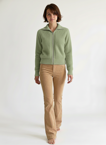 OEM ODM Customizable Ladies Winter <b>Cardigan</b> Fashion Sweater Jumper Fuzzy Jacquard Long Sleeves <b>Warm</b> Knitwear Casual Nylon V-neck - Product Image 5