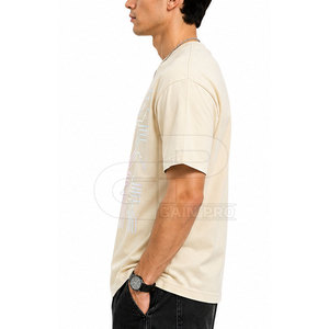 เสื้อยืดสะท้อนแสงผู้ชายมีสไตล์ลำลองผ้าฝ้ายแขนสั้นสตรีทแวร์แฟชั่นทรงโอเวอร์ไซส์คุณภาพพรีเมียมชุดประจำวัน - Product Image 5
