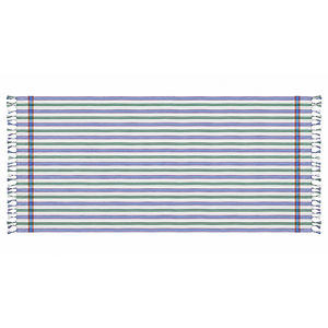 Serviettes de plage personnalisées, grande taille, coton turc, design rayé multicolore avec franges, serviette de plage Kikoy, exportateur indien. - Product Image 2