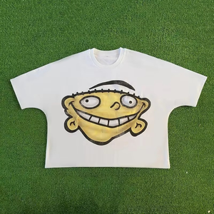 เสื้อยืดโอเวอร์ไซส์ทรงครอป ผ้าฝ้าย 100% แบบสั่งทำจำนวนมาก เนื้อผ้าหนา เป็นมิตรกับสิ่งแวดล้อม แขนสั้น แฟชั่นสำหรับผู้ชาย - Product Image 5